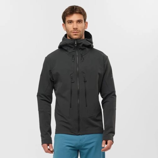 Chaquetas Salomon Outpeak Softshell Full Zip Hombre Negros | MX SQOK813